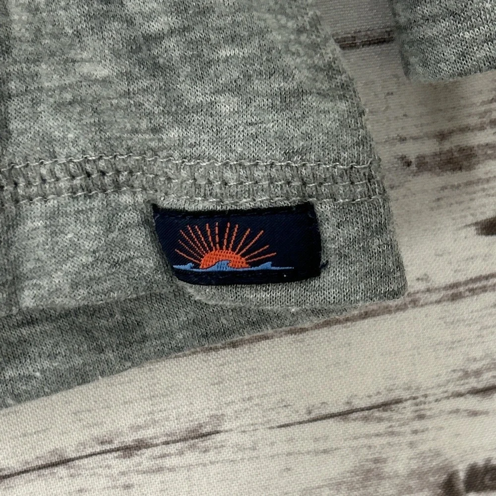 Faherty Henley Shirt Men's XL Gray Heathered Cloud Cotton Casual Long Sleeve